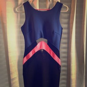 Gracie mini dress w/see thru middle & exposed back